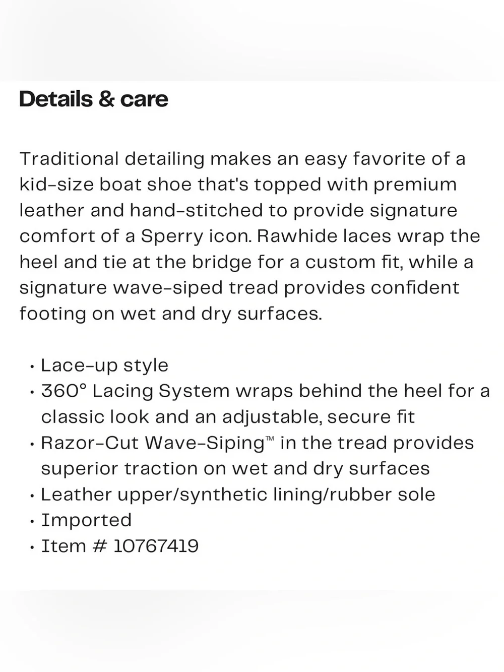 Sperry Kids Gold Metallic Leather Boat Shoes 2-Eye Lace Up Non-Slip Size 13